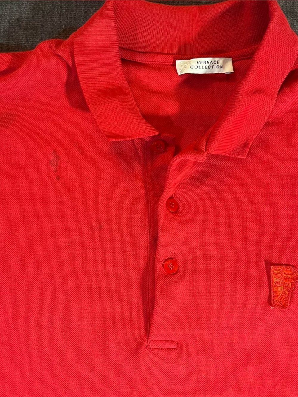 Versace collection red Medusa Mens Polo size XXL - Picture 2 of 10